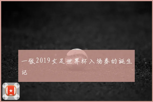一张2019女足世界杯入场券的诞生记